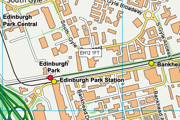 EH12 1FT map - OS VectorMap District (Ordnance Survey)