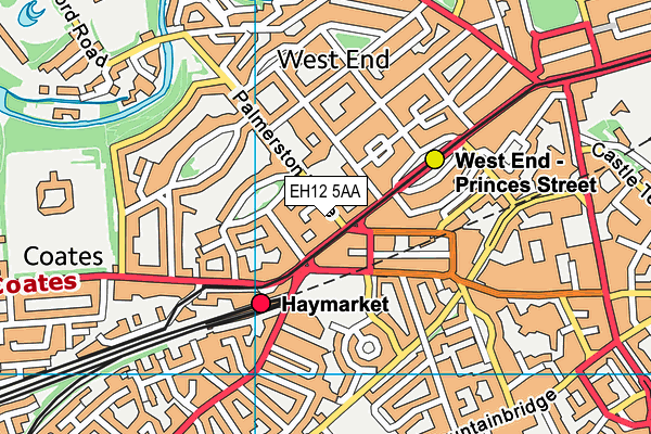 EH12 5AA map - OS VectorMap District (Ordnance Survey)