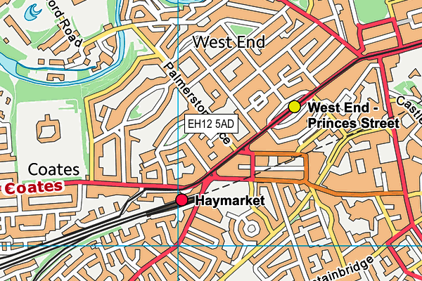 EH12 5AD map - OS VectorMap District (Ordnance Survey)