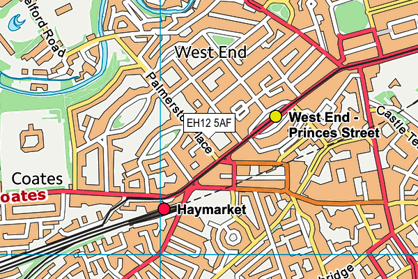 EH12 5AF map - OS VectorMap District (Ordnance Survey)