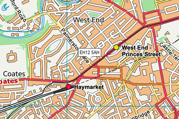 EH12 5AH map - OS VectorMap District (Ordnance Survey)