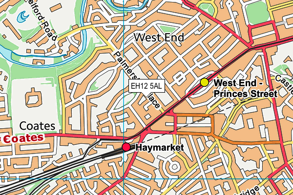 EH12 5AL map - OS VectorMap District (Ordnance Survey)