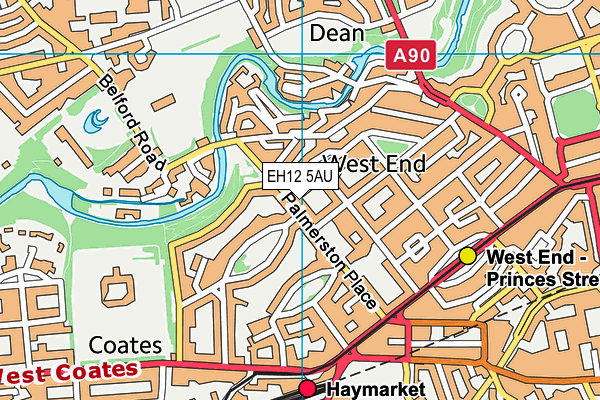 EH12 5AU map - OS VectorMap District (Ordnance Survey)