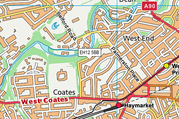 EH12 5BB map - OS VectorMap District (Ordnance Survey)