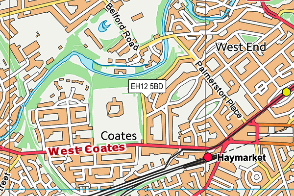 EH12 5BD map - OS VectorMap District (Ordnance Survey)