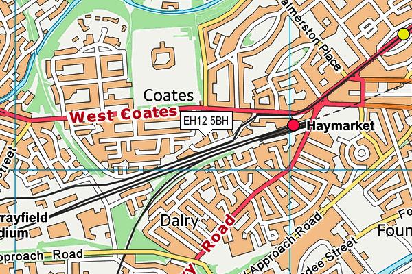 EH12 5BH map - OS VectorMap District (Ordnance Survey)