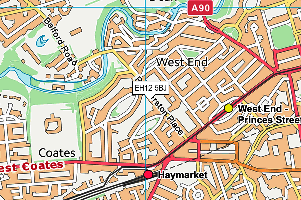 EH12 5BJ map - OS VectorMap District (Ordnance Survey)