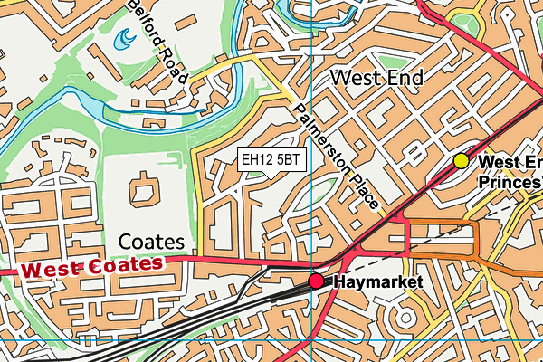 EH12 5BT map - OS VectorMap District (Ordnance Survey)