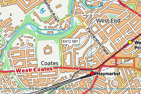 EH12 5BY map - OS VectorMap District (Ordnance Survey)