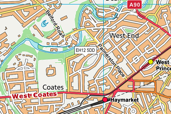 EH12 5DD map - OS VectorMap District (Ordnance Survey)