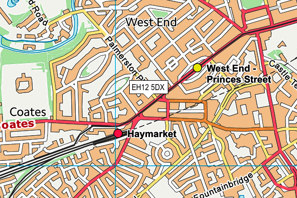 EH12 5DX map - OS VectorMap District (Ordnance Survey)