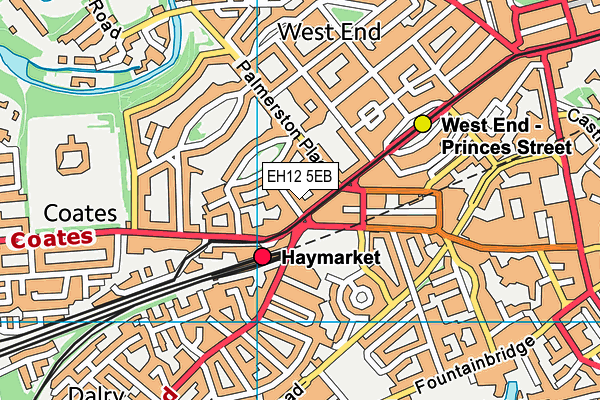 EH12 5EB map - OS VectorMap District (Ordnance Survey)