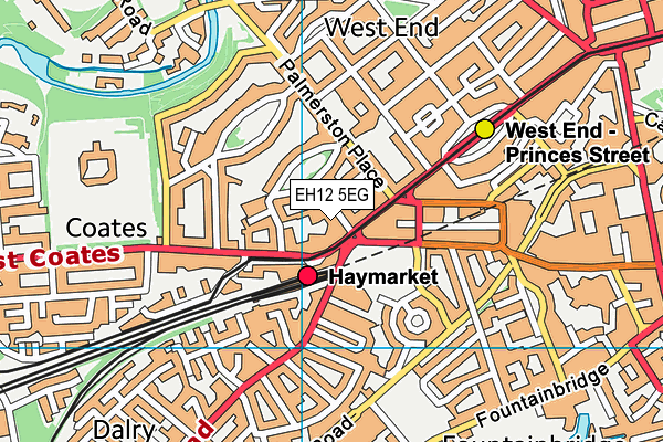 EH12 5EG map - OS VectorMap District (Ordnance Survey)