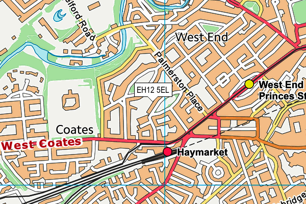 EH12 5EL map - OS VectorMap District (Ordnance Survey)