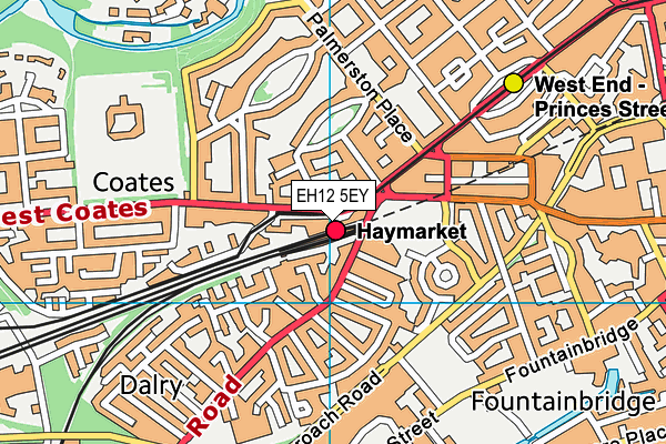 EH12 5EY map - OS VectorMap District (Ordnance Survey)