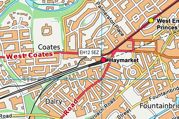 EH12 5EZ map - OS VectorMap District (Ordnance Survey)