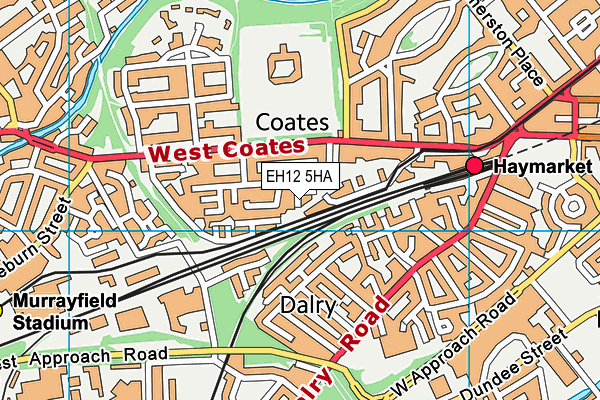 EH12 5HA map - OS VectorMap District (Ordnance Survey)