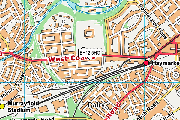 EH12 5HG map - OS VectorMap District (Ordnance Survey)