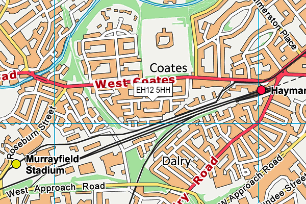 EH12 5HH map - OS VectorMap District (Ordnance Survey)