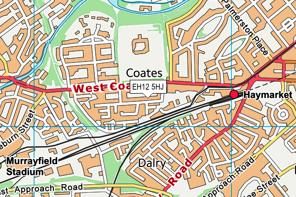 EH12 5HJ map - OS VectorMap District (Ordnance Survey)