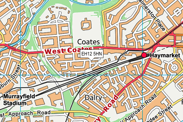 EH12 5HN map - OS VectorMap District (Ordnance Survey)