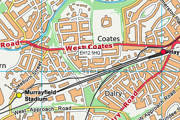 EH12 5HQ map - OS VectorMap District (Ordnance Survey)