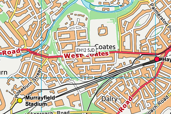 EH12 5JD map - OS VectorMap District (Ordnance Survey)