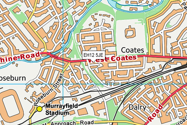 EH12 5JE map - OS VectorMap District (Ordnance Survey)