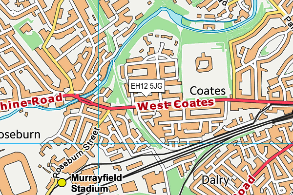 EH12 5JG map - OS VectorMap District (Ordnance Survey)