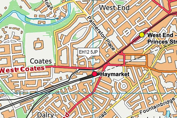 EH12 5JP map - OS VectorMap District (Ordnance Survey)