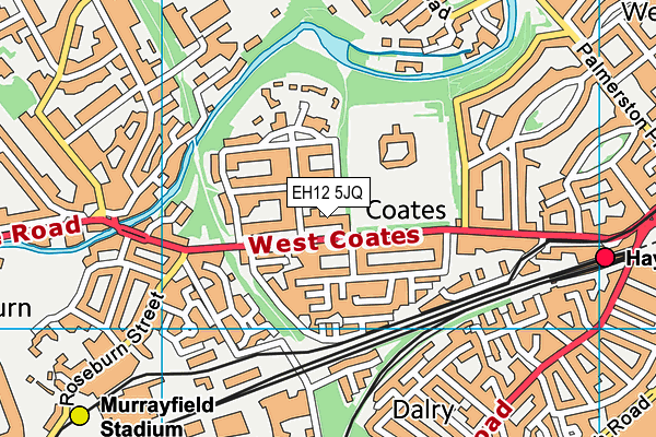 EH12 5JQ map - OS VectorMap District (Ordnance Survey)