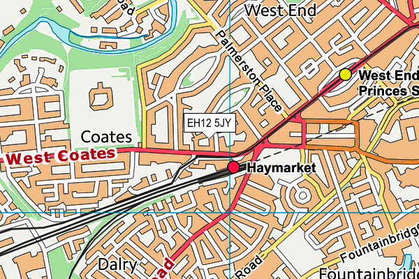 EH12 5JY map - OS VectorMap District (Ordnance Survey)