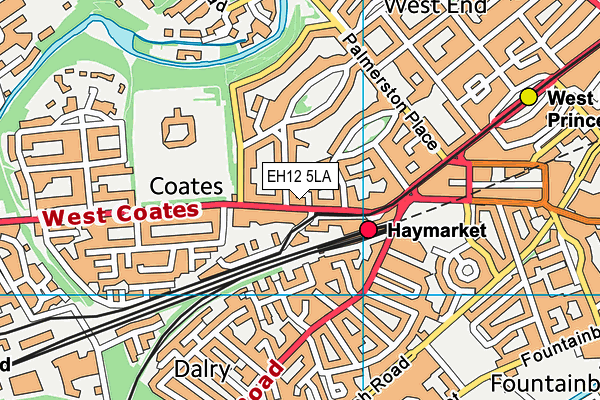 EH12 5LA map - OS VectorMap District (Ordnance Survey)