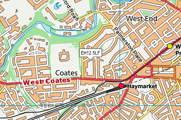 EH12 5LF map - OS VectorMap District (Ordnance Survey)