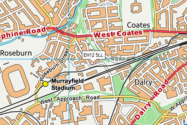 EH12 5LL map - OS VectorMap District (Ordnance Survey)