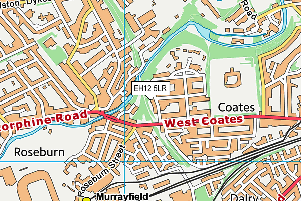 EH12 5LR map - OS VectorMap District (Ordnance Survey)