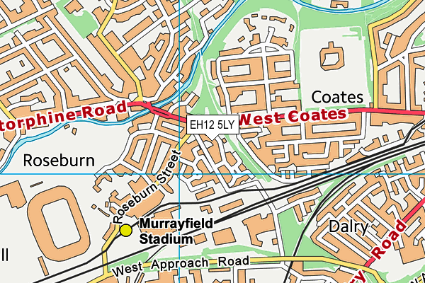 EH12 5LY map - OS VectorMap District (Ordnance Survey)