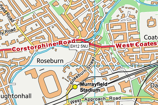 EH12 5NU map - OS VectorMap District (Ordnance Survey)