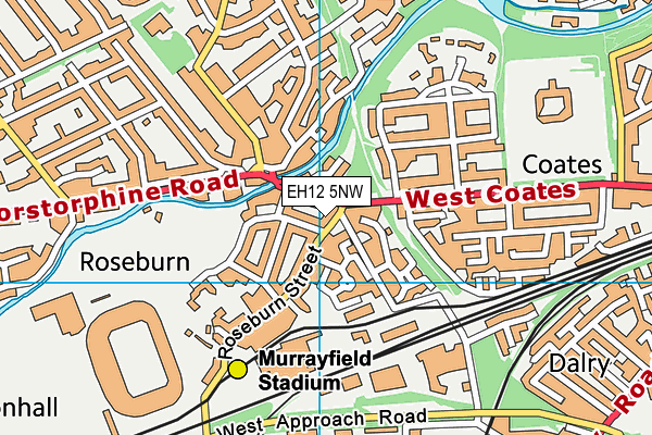 EH12 5NW map - OS VectorMap District (Ordnance Survey)