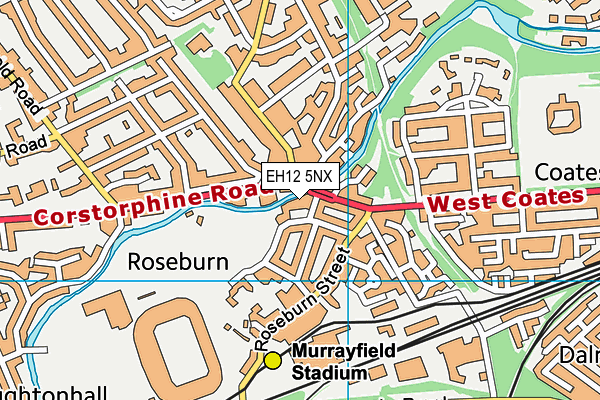 EH12 5NX map - OS VectorMap District (Ordnance Survey)