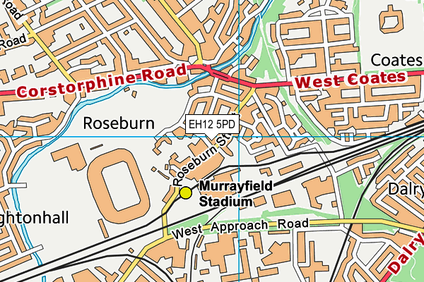 EH12 5PD map - OS VectorMap District (Ordnance Survey)