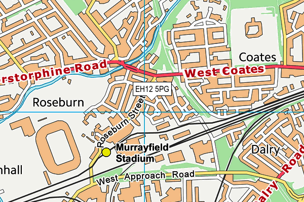 EH12 5PG map - OS VectorMap District (Ordnance Survey)