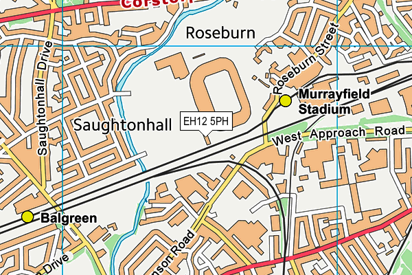 EH12 5PH map - OS VectorMap District (Ordnance Survey)