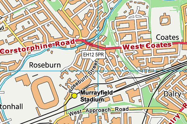 EH12 5PR map - OS VectorMap District (Ordnance Survey)