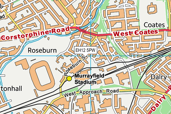 EH12 5PW map - OS VectorMap District (Ordnance Survey)