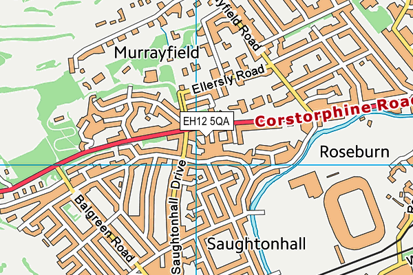 EH12 5QA map - OS VectorMap District (Ordnance Survey)