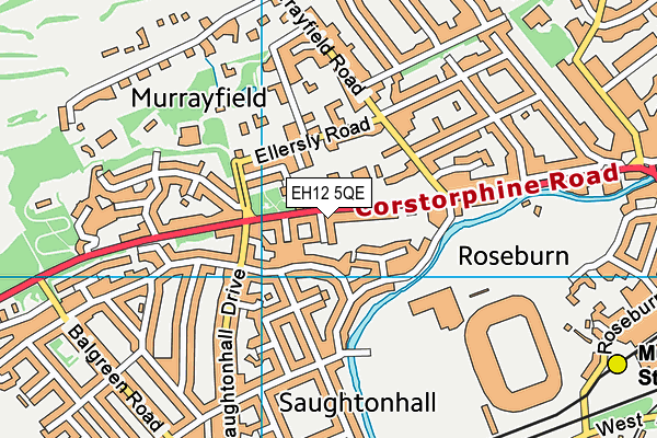 EH12 5QE map - OS VectorMap District (Ordnance Survey)