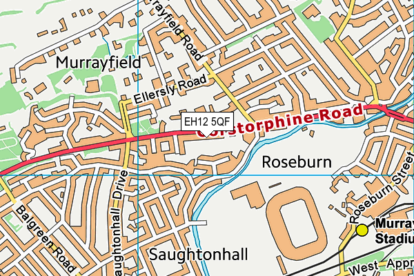 EH12 5QF map - OS VectorMap District (Ordnance Survey)