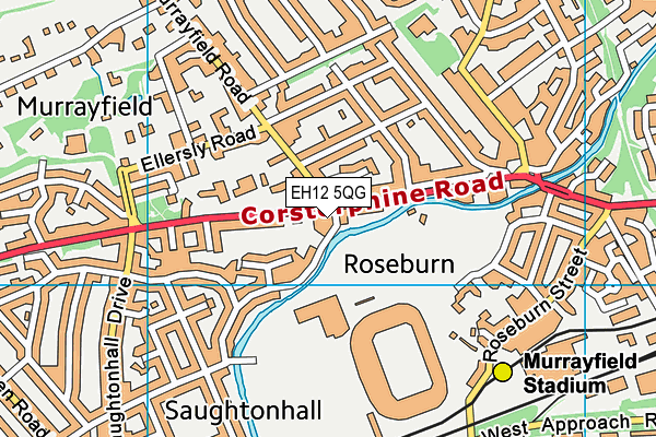 EH12 5QG map - OS VectorMap District (Ordnance Survey)