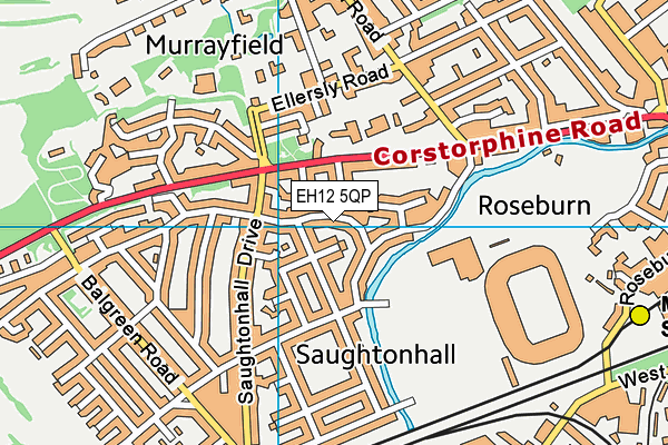 EH12 5QP map - OS VectorMap District (Ordnance Survey)